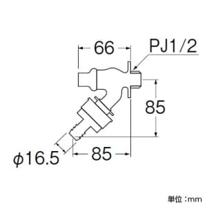 三栄水栓製作所 【販売終了】共用自動接手散水栓 逆止弁なし 呼び:13 共用自動接手散水栓 逆止弁なし 呼び:13 Y861-13 画像2