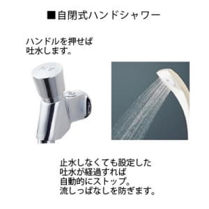 三栄水栓製作所 【販売終了】自閉式ハンドシャワー 節水水栓 バスルーム用 シャワー吐水のみ 自閉式ハンドシャワー 節水水栓 バスルーム用 シャワー吐水のみ S302C-6-13 画像2