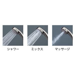 三栄水栓製作所 【生産完了品】低水圧用マッサージシャワーセット バスルーム用 シャワーアダプタセット5付 ヘッド部艶消し調メッキ仕上げ  PS309-CTA-MCC 画像3