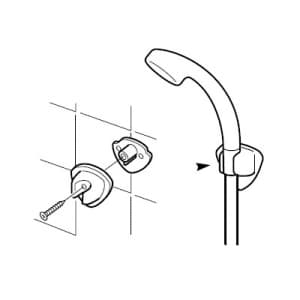 三栄水栓製作所 【販売終了】PCシャワー掛具 バスルーム用 ビス・プラグ・接着剤付 ホワイト PCシャワー掛具 バスルーム用 ビス・プラグ・接着剤付 ホワイト PS30-85-W 画像4