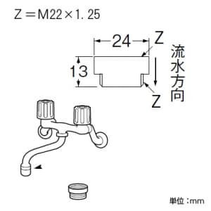 三栄水栓製作所 【販売終了】定流量ソケット 泡沫外ネジ用 10L用定流量弁コア付 定流量ソケット 泡沫外ネジ用 10L用定流量弁コア付 V723F-13 画像2