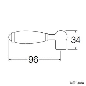 三栄水栓製作所 【生産完了品】陶器レバー ビス止め式  PR2101F-2 画像2
