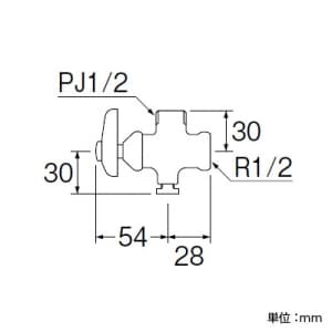 三栄水栓製作所 【販売終了】止水栓本体 寒冷地用 呼び:13 止水栓本体 寒冷地用 呼び:13 V225AK-2X3-13 画像2