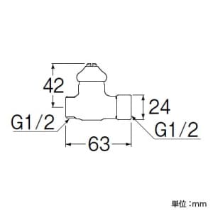 三栄水栓製作所 【販売終了】D式ナット付化粧バルブ 共用形 呼び:13 D式ナット付化粧バルブ 共用形 呼び:13 V261D-13 画像2