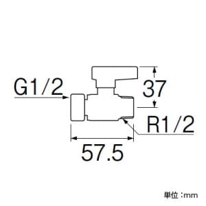 三栄水栓製作所 【販売終了】ナット付ボールバルブ ハンドルワンタッチ着脱タイプ パッキン別売 呼び:13 ナット付ボールバルブ ハンドルワンタッチ着脱タイプ パッキン別売 呼び:13 V660-13 画像2