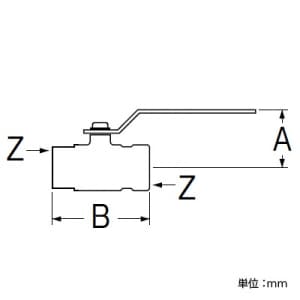 三栄水栓製作所 【販売終了】ボールバルブT型 呼び:30 ボールバルブT型 呼び:30 V650-30 画像2