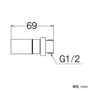 三栄水栓製作所 オスアダプター平行 ワンタッチタイプ ネジ径G1/2×パイプ径13A オスアダプター平行 ワンタッチタイプ ネジ径G1/2×パイプ径13A T601J-4-13X13A 画像2