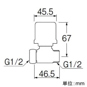 三栄水栓製作所 【販売終了】水撃低減器 アングル止水栓と給水管の間に取付 ネジサイズG1/2 水撃低減器 アングル止水栓と給水管の間に取付 ネジサイズG1/2 T1670-13 画像2