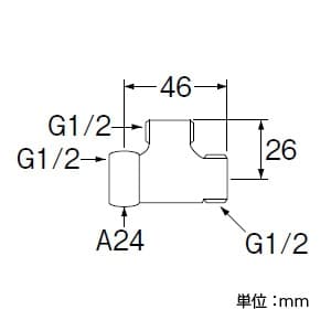 三栄水栓製作所 【販売終了】片ナットベンリーカンチーズ 呼び13(G1/2) 青銅製 パッキン付 片ナットベンリーカンチーズ 呼び13(G1/2) 青銅製 パッキン付 T6-6XB-13 画像2