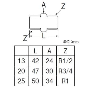 三栄水栓製作所 【販売終了】六角ニップル(クロム) 呼び25(R1) 黄銅製 六角ニップル(クロム) 呼び25(R1) 黄銅製 T701-25 画像2