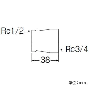 三栄水栓製作所 【販売終了】異径ソケット(クロム) 呼び20(Rc3/4)×呼び13(Rc1/2) 青銅製 異径ソケット(クロム) 呼び20(Rc3/4)×呼び13(Rc1/2) 青銅製 JT741-1-20X13 画像2