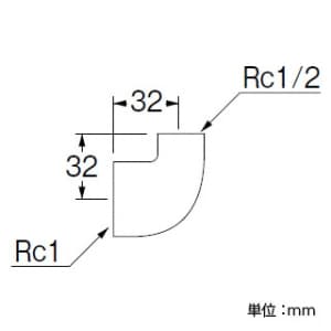 三栄水栓製作所 【販売終了】異径エルボ(クロム) 呼び25(Rc1)×13(Rc1/2) 青銅製 異径エルボ(クロム) 呼び25(Rc1)×13(Rc1/2) 青銅製 T73B-1-25X13 画像2