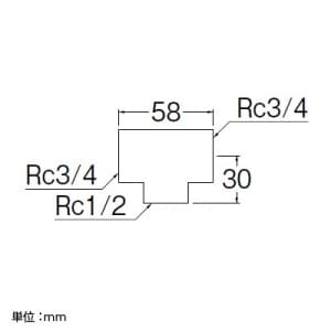 三栄水栓製作所 【販売終了】ステンレス異径チーズ 呼び20(Rc3/4)×13(Rc1/2)×20(Rc3/4) SUS304製 ステンレス異径チーズ 呼び20(Rc3/4)×13(Rc1/2)×20(Rc3/4) SUS304製 TS770B-1-20X13X20 画像2