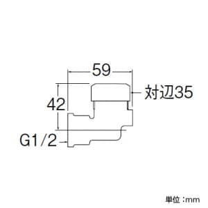 三栄水栓製作所 【販売終了】ポリパイ座付水栓エルボ1種 呼び13(G1/2) 青銅製 ポリパイ座付水栓エルボ1種 呼び13(G1/2) 青銅製 T631A-1-13 画像2