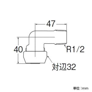 三栄水栓製作所 【販売終了】ポリパイジョイントエルボ2種オス 呼び13(R1/2) 黄銅製 ポリパイジョイントエルボ2種オス 呼び13(R1/2) 黄銅製 T62-2-13_ 画像2