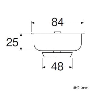 三栄水栓製作所 【生産完了品】流し排水栓アミゴミ受 キッチン用 直径84mm ステンレス製  PH620F-L 画像3