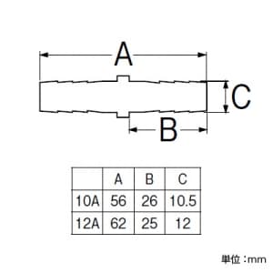 三栄水栓製作所 【生産完了品】ペア樹脂管金具セット バスルーム用 T421-862の10A・12A用  T421-22S-12A 画像2