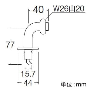 三栄水栓製作所 【販売終了】洗濯機用L型ニップル 曲げ角度:90° 自動ストップ機能付 洗濯機用L型ニップル 曲げ角度:90° 自動ストップ機能付 PY122-40TVX-16 画像2