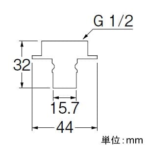 三栄水栓製作所 【販売終了】洗濯機用ニップル カップリング水栓用 ネジサイズ:G1/2 洗濯機用ニップル カップリング水栓用 ネジサイズ:G1/2 PT332T-13 画像2