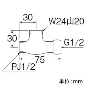 三栄水栓製作所 【販売終了】分岐金具 水栓部品 トイレ用 洗浄便座用 分岐金具 水栓部品 トイレ用 洗浄便座用 PB19-13 画像3