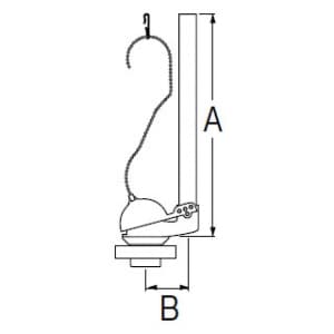 三栄水栓製作所 【生産完了品】密結用ロータンクサイフォン トイレ用 配管径:38mm  H840-38 画像3