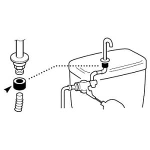 三栄水栓製作所 【販売終了】ロータンク連結パッキン トイレ用 ロータンクボールタップと手洗ノズルの接続用 ロータンク連結パッキン トイレ用 ロータンクボールタップと手洗ノズルの接続用 PP43-46 画像2