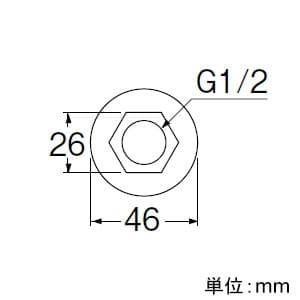 三栄水栓製作所 【生産完了品】座付ナット 配管用品 呼び:13  U81-13-13 画像2