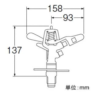 三栄水栓製作所 【販売終了】パートサークルスプリンクラー上部 ガーデニング 設定範囲散水 口径:4.8×3.2mm パートサークルスプリンクラー上部 ガーデニング 設定範囲散水 口径:4.8×3.2mm C56F-20 画像3