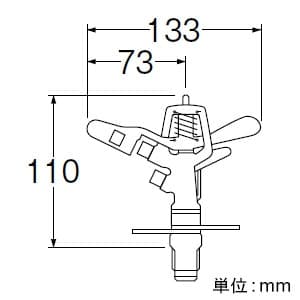 三栄水栓製作所 【販売終了】パートサークルスプリンクラー上部 ガーデニング 設定範囲散水 口径:4.0×2.4mm パートサークルスプリンクラー上部 ガーデニング 設定範囲散水 口径:4.0×2.4mm C55F-13 画像3