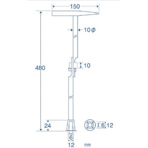 SANEI 【販売終了】止水栓キー 折 工具 折りたたみ式 正方形 最長:48cm 止水栓キー 折 工具 折りたたみ式 正方形 最長:48cm PR31A 画像4