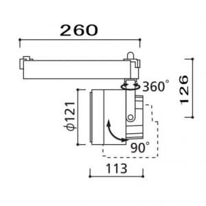 オーデリック 【生産完了品】LEDスポットライト HID70Wクラス 温白色(3500K) 光束2486lm 配光角14° ブラック  XS256227 画像3