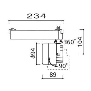 オーデリック 【生産完了品】LEDスポットライト HID35Wクラス 白色(4000K) 光束1543lm 配光角20° ブラック LEDスポットライト HID35Wクラス 白色(4000K) 光束1543lm 配光角20° ブラック XS256076 画像2