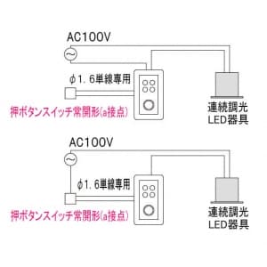 オーデリック 【生産完了品】LED用メモリー調光器(位相制御方式) 50/60Hz共用 樹脂製(白色)  LC602 画像3