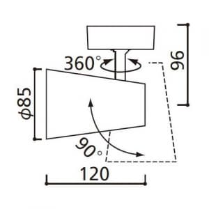 オーデリック 【生産完了品】LEDスポットライト ミニクリプトン形 5.8W フレンジタイプ 電球色(2700K) 光束368lm 配光角82° 樹脂(乳白) 連続調光タイプ(調光器別売)  OS256135LC 画像4