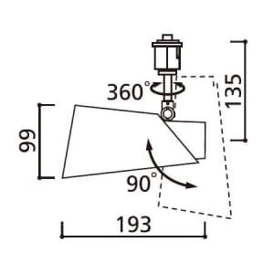 オーデリック 【生産完了品】LEDスポットライト 一般形 5.7W 昼白色(5000K) 光束462lm 配光角70° アルミダイカスト(アルミ色)  OS047322ND 画像3