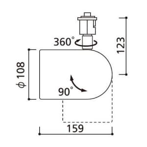 オーデリック 【生産完了品】LEDスポットライト 一般形 5.7W 電球色(2700K) 光束396lm 配光角100° オフホワイト  OS256239LD 画像3