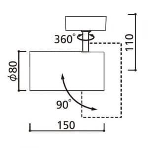 オーデリック 【生産完了品】スポットライト ミニクリプトン球 60W フレンジタイプ 配光角48° オフホワイト  OS047361 画像3