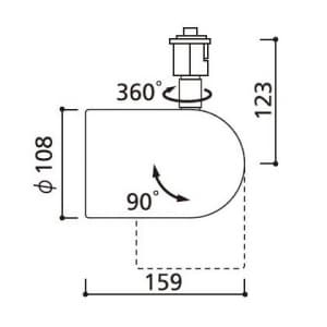 オーデリック 【生産完了品】スポットライト 電球形蛍光灯EFD 15W 昼白色 配光角101° オフホワイト  OS047110N 画像4