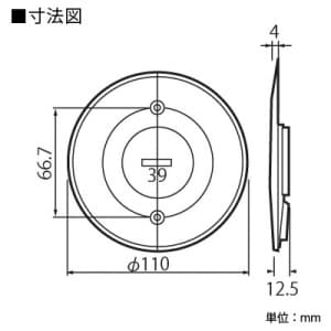 東芝 【生産完了品】フロアプレート ねじ間のピッチ66.7mm インサート寸法φ39mm  DC8530N 画像2