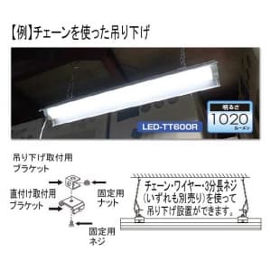 ダイトク 【生産完了品】簡易型LED直付け照明器具 昼白色(6000K) 24W 全光束:2175lm リモコン付  LED-TT1200R 画像2