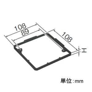 パナソニック ボックス用継枠 中型四角 ブラック ボックス用継枠 中型四角 ブラック DM5805 画像2