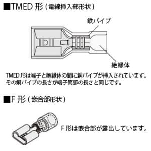 ニチフ 【販売終了】差込形接続端子 110シリーズ ポリ塩化ビニル製 100個入 赤色 差込形接続端子 110シリーズ ポリ塩化ビニル製 100個入 赤色 TMEDV280809-F-RED 画像3