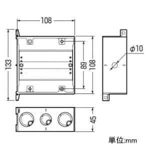 未来工業 【お買い得品 20個セット】軽量間仕切り用 両面アウトレットボックス 中形四角(浅) 【お買い得品 20個セット】軽量間仕切り用 両面アウトレットボックス 中形四角(浅) RCDO-K4A_20set 画像5