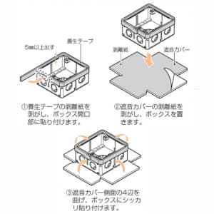 未来工業 【お買い得品 10個セット】あと付け遮音カバー アウトレットボックス中形四角浅型用 【お買い得品 10個セット】あと付け遮音カバー アウトレットボックス中形四角浅型用 CSS-4A_10set 画像3