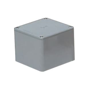 未来工業 防水プールボックス 平蓋 正方形 ノックなし 350×350×100 グレー PVP-3510A