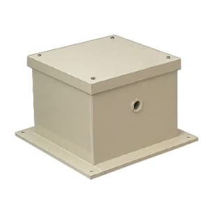 未来工業 防水液面電極保護ボックス カブセ蓋 正方形 ノックなし 450×450×200 グレー PVP-4520BD