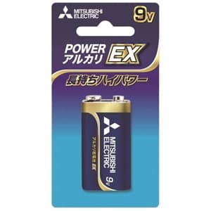 三菱 【在庫限りで販売終了】アルカリ乾電池 長持ちハイパワー EXシリーズ 9V形 1本パック 6LF22EXD/1BP