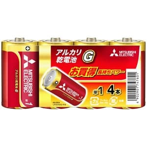 三菱 【販売終了】アルカリ乾電池 長持ちパワー Gシリーズ 単1形 4本パック LR20GD/4S