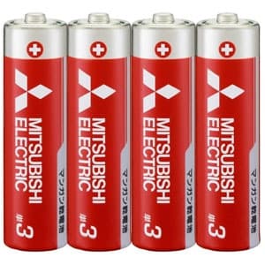 三菱 マンガン乾電池 赤 単3形 4本パック R6PD/4S