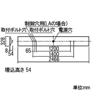 パナソニック 【生産完了品】【お買い得品 2台セット】一体型LEDベースライト《iDシリーズ》 110形 埋込型 下面開放型 W300 省エネタイプ 非調光タイプ Hf86形定格出力型器具×2灯相当 昼白色  XLX830VHNLE2_2set 画像2